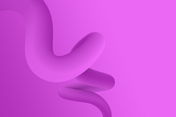 Obraz premium Abstract pink gradient wave shape background 3D illustration