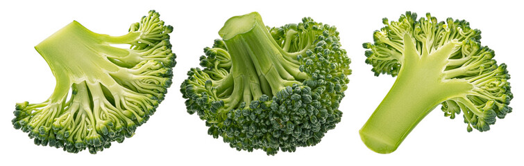 Broccoli isolated on white background, full depth of field