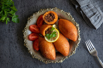 Kibbeh is a popular dish in Middle Eastern cuisine (Turkish name; icli kofte)