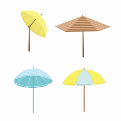 Fototapeta na wymiar beach umbrella set