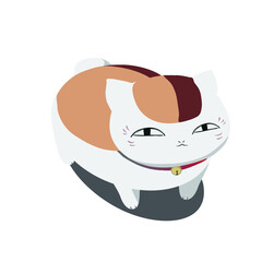Vector image of an Japanese cat,  coat of arms, mascot, tattoo
