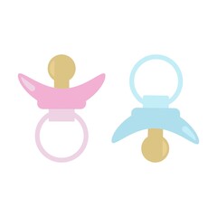 baby pacifier silhouette vector isolated