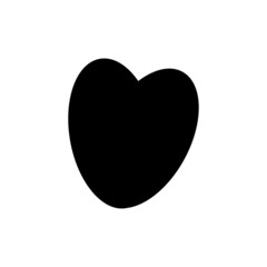 heart silhouette vector isolated icon