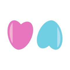 hearts colored vector isolated icon