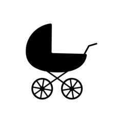 Fototapeta na wymiar stroller baby vector isolated icon