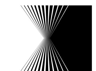 Trendy striped transition from black to white with abstract broken lines. Modern pattern. Vector background