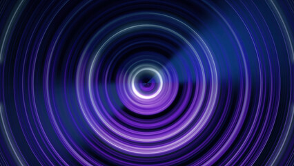 Circular sound waves. Abstract animation of circular lines pulsating from center. Looped animation of monochromatic sound waves