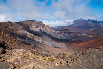 overlooking haleakala crater from rim