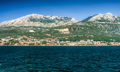 Fototapeta premium Adriatic sea and bay of Kotor in Montenegro