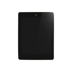 Black tablet pc isolated on white background