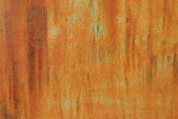 Texture of old painted metal. Rust shows through the paint.