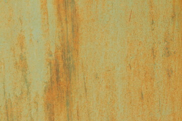 Texture of old painted metal. Rust shows through the paint.