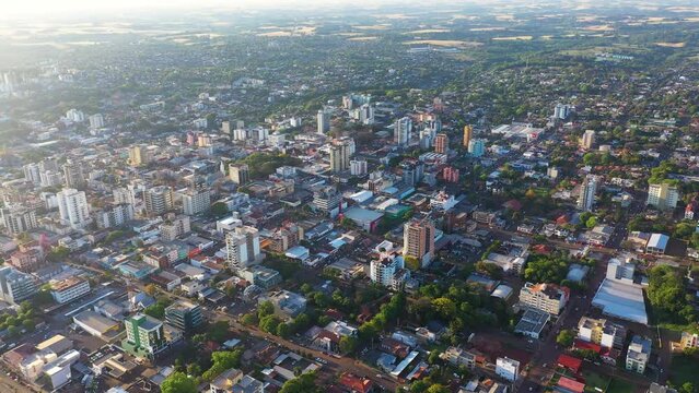 Aerial view of Iju&iacute; center at the countryside of Brazil.