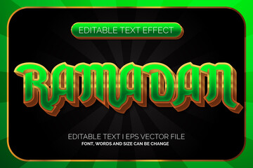 Obraz premium Editable text effect - gradient gold and green text style concept