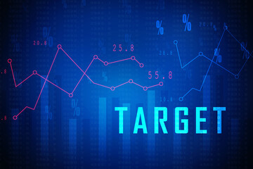 
2d illustration target with arrows