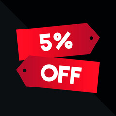5 off neon white and red in a black background sale