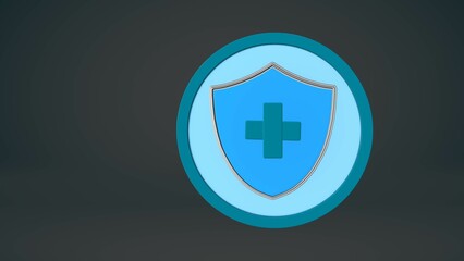 Healthcare protection shield medical background