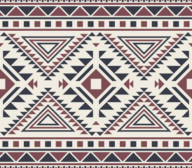 Tribal Seamless Pattern. Ethnic Geometric Vector Background. Aztec or Inca Style