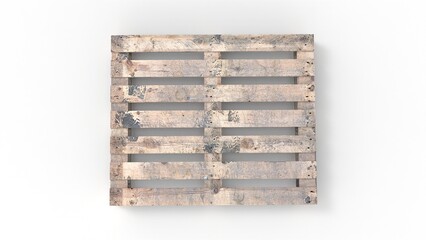 Old industrial building render on a white background. 3D rendering