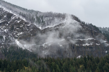 Fog in the hills of the Cascade Range