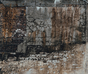 Old Dirty Rough Wall Surface. Grunge Texture Background Wallpaper.