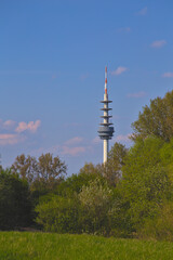 television tower in holzhausen leipzig germany