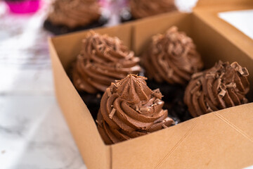 Chocolate ganache cupcake