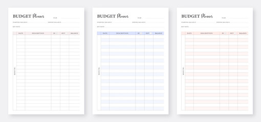 Weekly and Monthly Budget Planner. Weekly, Monthly Budget Planner. 3 Set of Budget Planner. Printable Budget Planner Templates. Budget, Finance, Savings, Income, Financial & Expense.