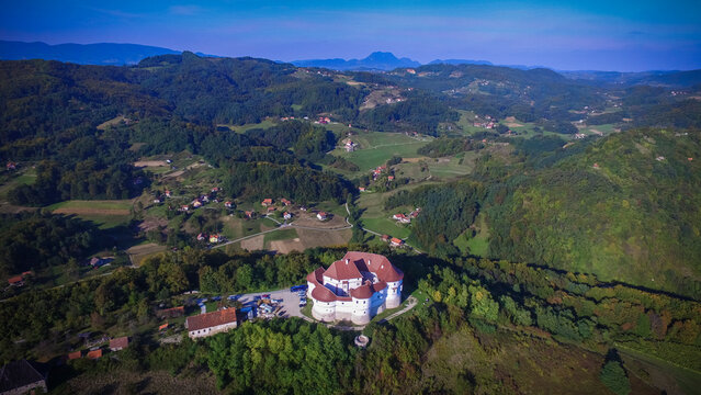 Aerial view of Stari tabor Castle, Stari Tabor, Croatia.