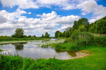 Mecklenburg river landscape near Nehringen, Mecklenburg-Western Pomerania, Germany