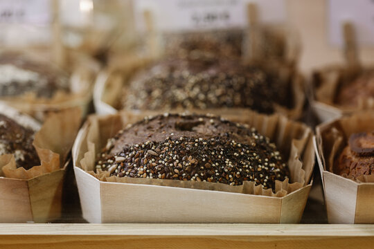 Fresh bread in paper package