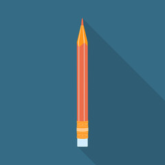 Pencil on stand icon. Vector illustration