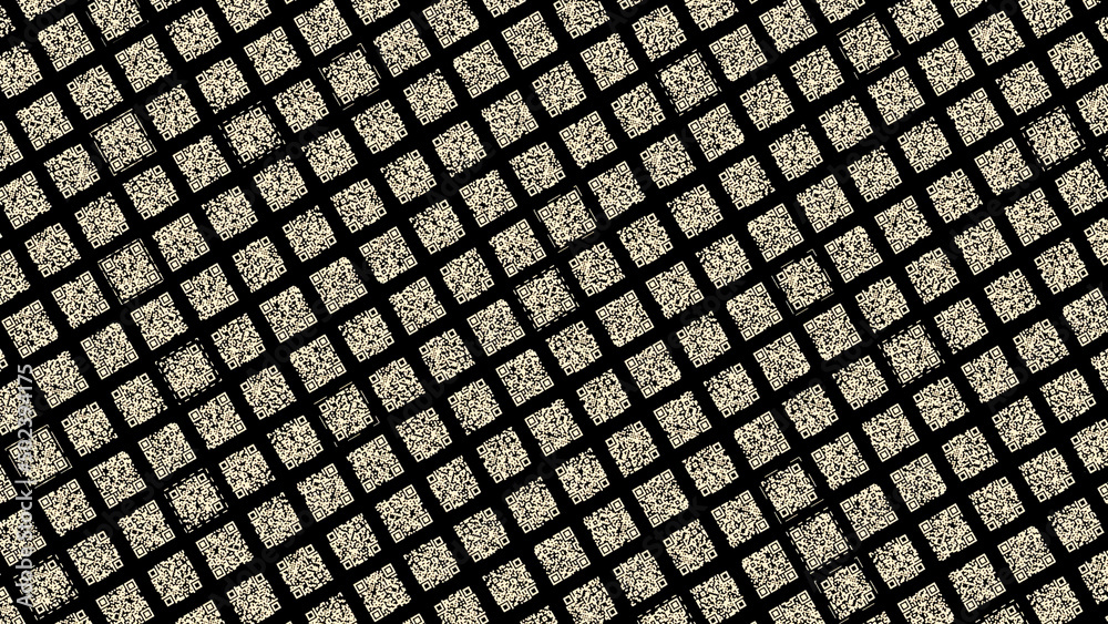 Aufkleber abstract diagonal rows of same size qr codes moving down slowly, seamless loop. animation. modern te