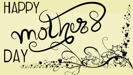 mothers day card background illustration in vector format