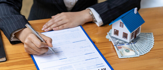 Real estate agent and customer make contract to buy and sell house and land. Approval of a contract...