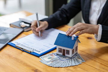 Real estate agent and customer make contract to buy and sell house and land. Approval of a contract...