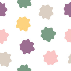 Minimalistic seamless pattern. Simple organic shape