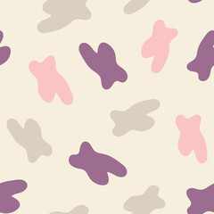 Minimalistic seamless pattern. Simple organic shape