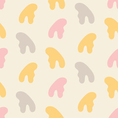 Minimalistic seamless pattern. Simple organic shape