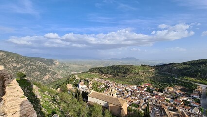Vista de Moclín desde el castillo. 