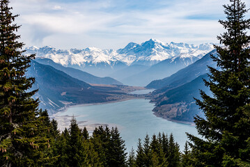 A great and closer view to the lake Reschen