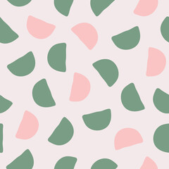 Minimalistic seamless pattern. Simple organic shape