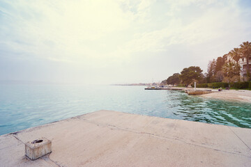 Seafront promenade at Dalmatia, Croatia.