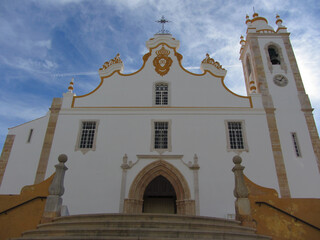 Bottom view of the Church of Our Lady of Conception in Portugal.