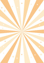 集中線　背景　黄色　オレンジ　キラキラ　ドット　縦長