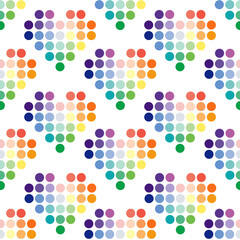 Seamless pattern love rainbow. Design for scrapbooking, decoration, cards, paper goods, background, wallpaper, wrapping, fabric and all your creative projects. Vector Illustration