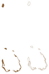 Cocos islands (Commonwealth of Australia, Indian Ocean) map vector illustration, scribble sketch Keeling map