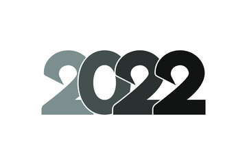 2022 number design template. Logo text design. Vector illustration for website, social media, commercial, poster, calendar , banner or greeting card for Happy new year.