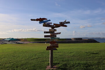 In the middle of an island