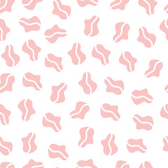 Minimalistic seamless pattern. Simple organic shape